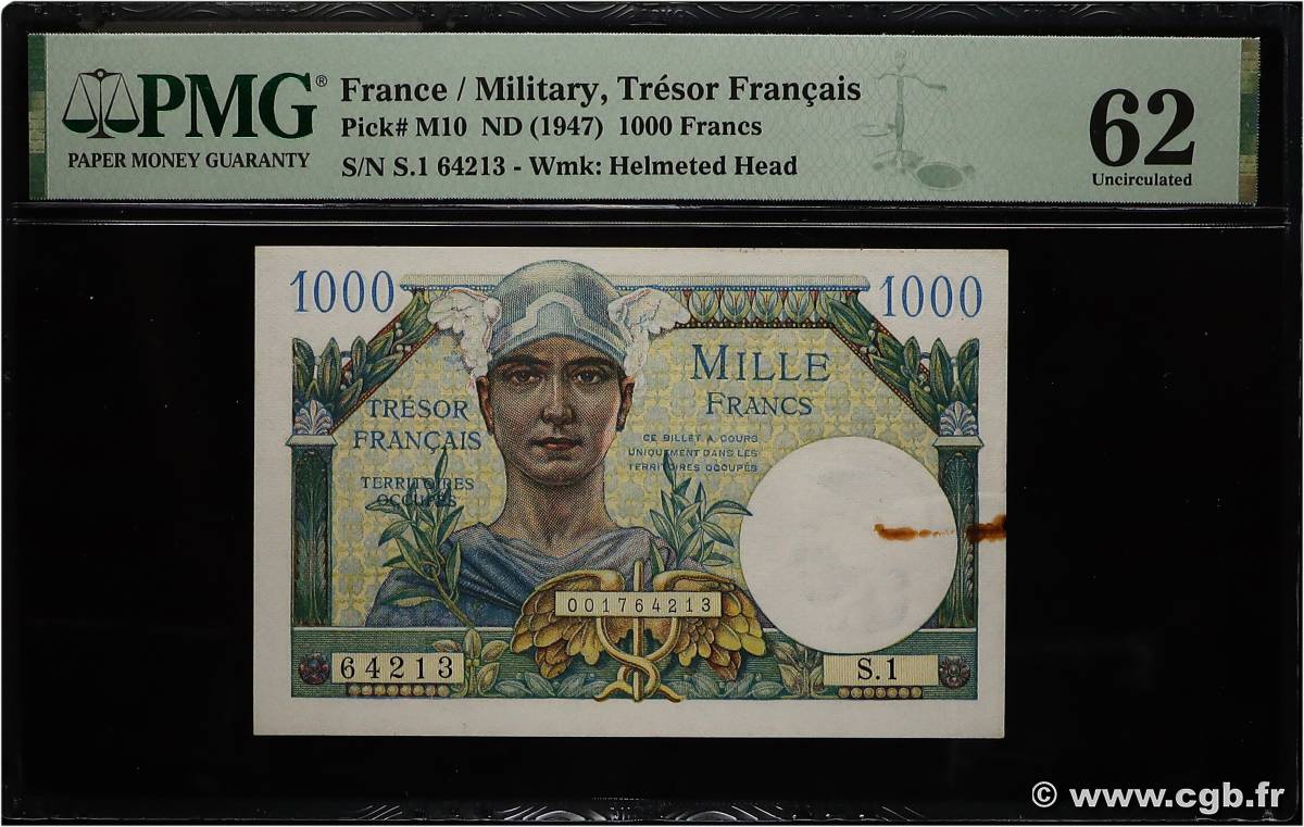 1000 Francs TRÉSOR FRANÇAIS FRANCE  1947 VF.33.01 pr.NEUF