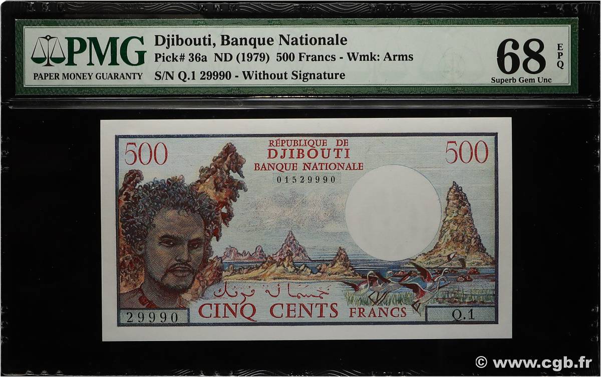 500 Francs DJIBOUTI  1979 P.36a UNC