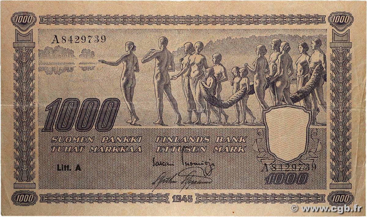 1000 Markkaa FINLANDE  1945 P.082a TTB