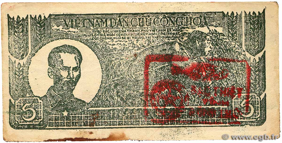 5 Dong VIETNAM  1948 P.017a BC