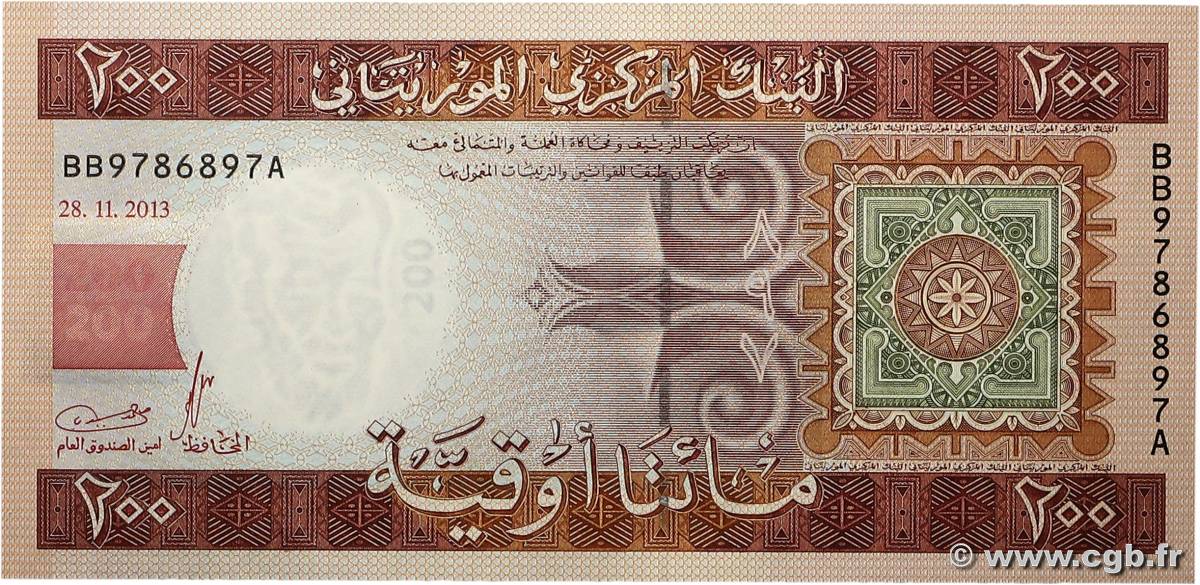200 Ouguiya Numéro spécial MAURITANIE  2013 P.17 NEUF