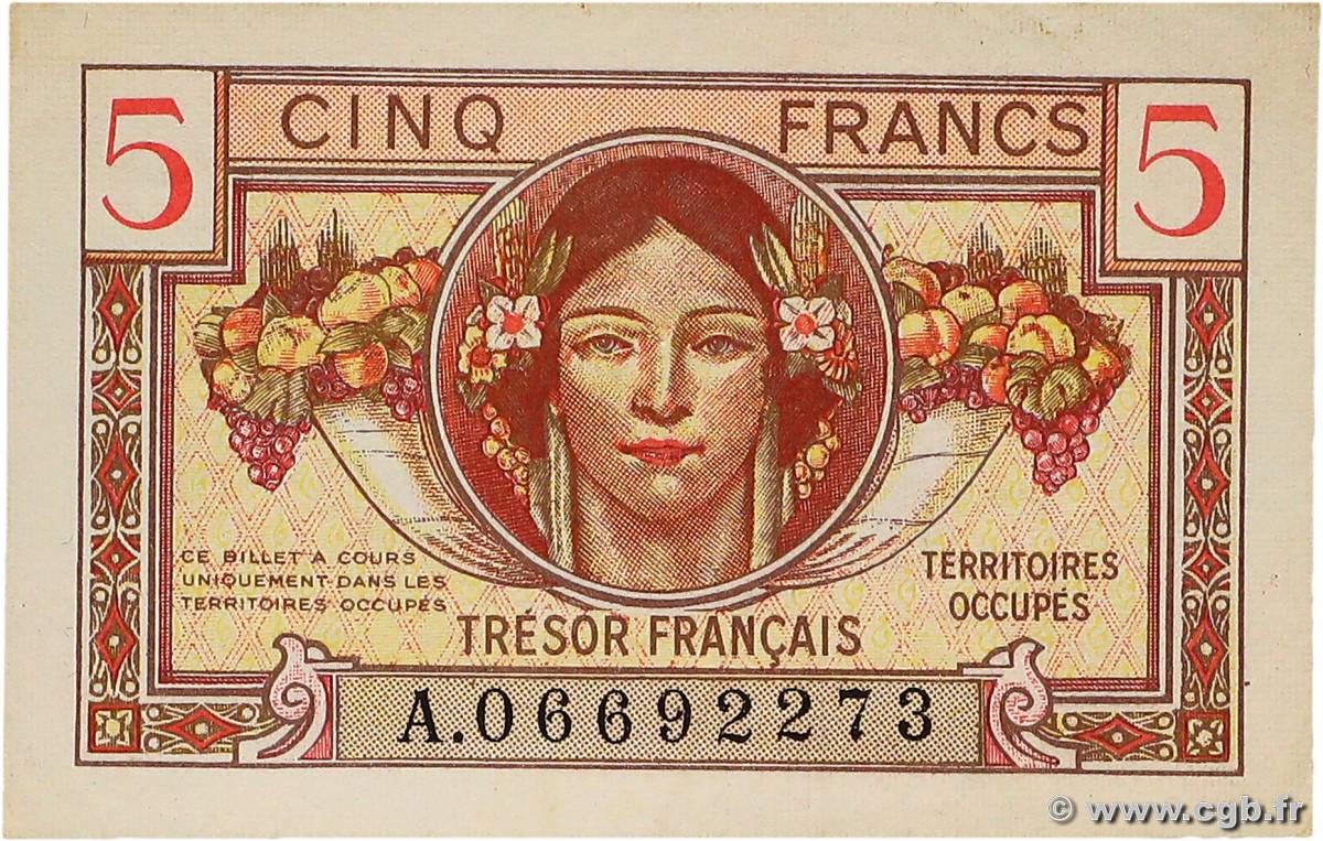 5 Francs TRÉSOR FRANÇAIS FRANCE  1947 VF.29.01 SUP+