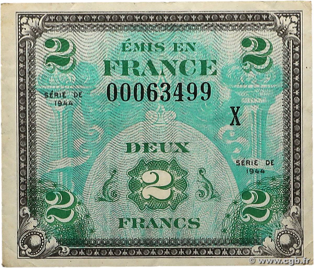 2 Francs DRAPEAU FRANCE  1944 VF.16.03 pr.TTB