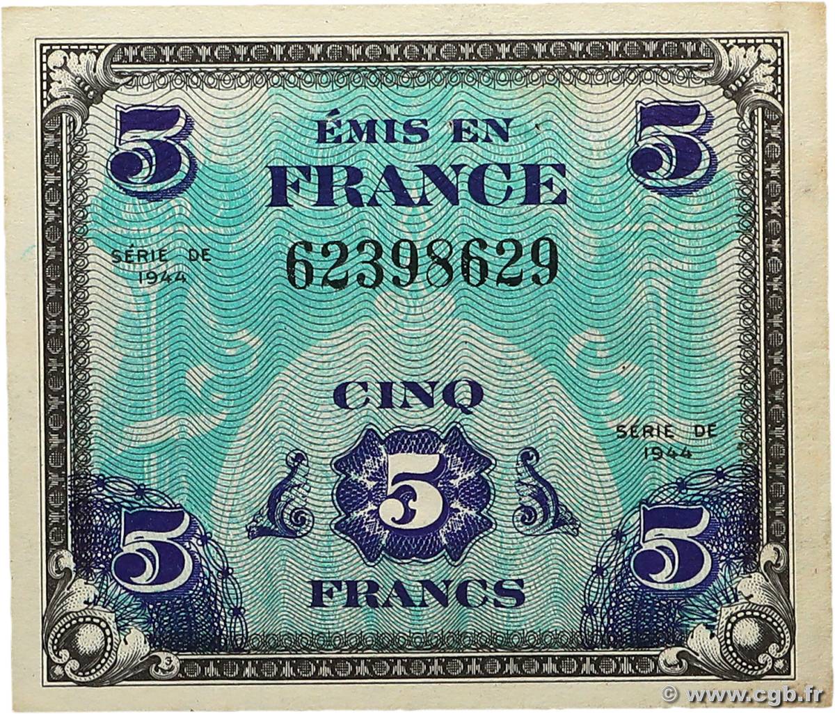 5 Francs DRAPEAU FRANCE  1944 VF.17.01 SUP