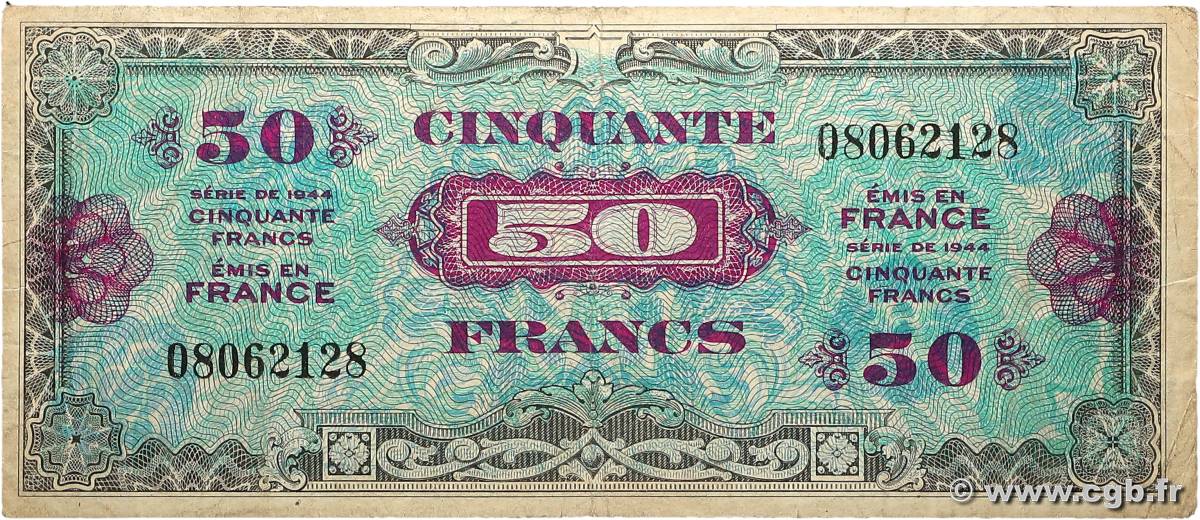 50 Francs DRAPEAU FRANCE  1944 VF.19.01 TB