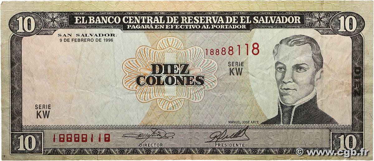 10 Colones SALVADOR  1996 P.144a TB