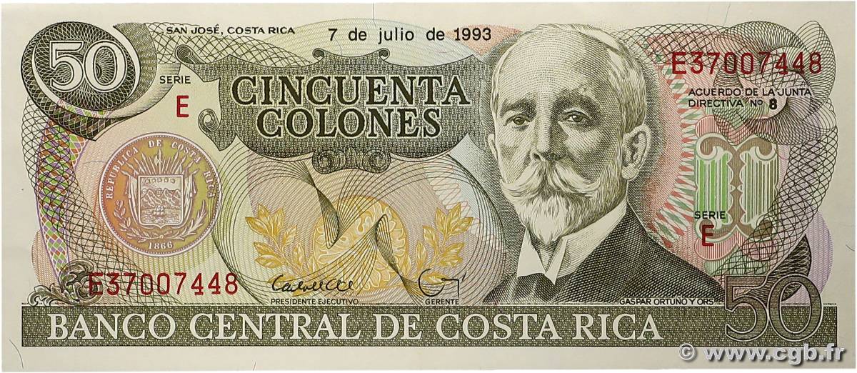 50 Colones COSTA RICA  1993 P.257a SUP