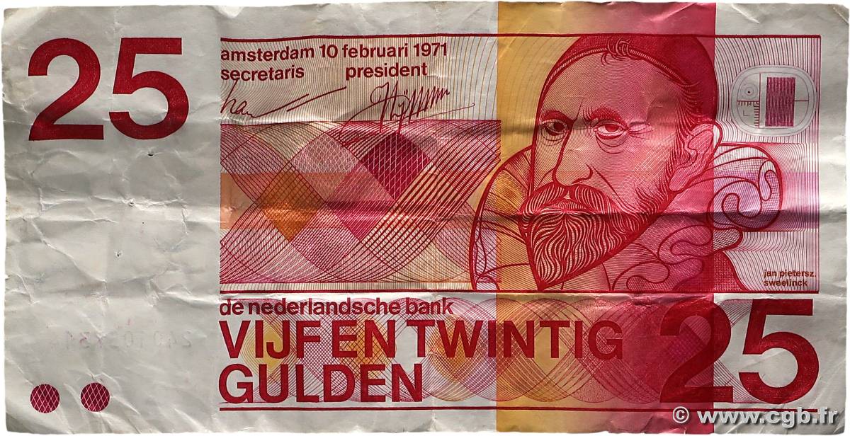 25 Gulden PAYS-BAS  1971 P.092a TB
