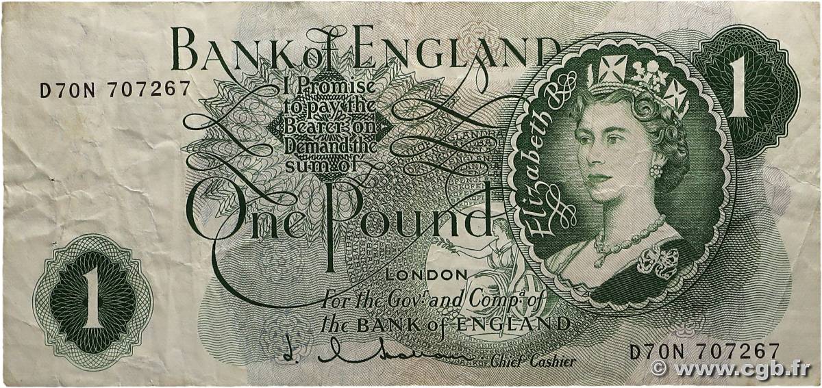 1 Pound ANGLETERRE  1963 P.374c TB+