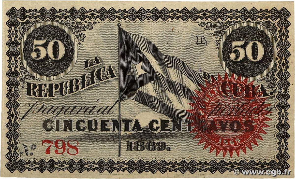 50 Centavos CUBA  1869 P.054 MBC