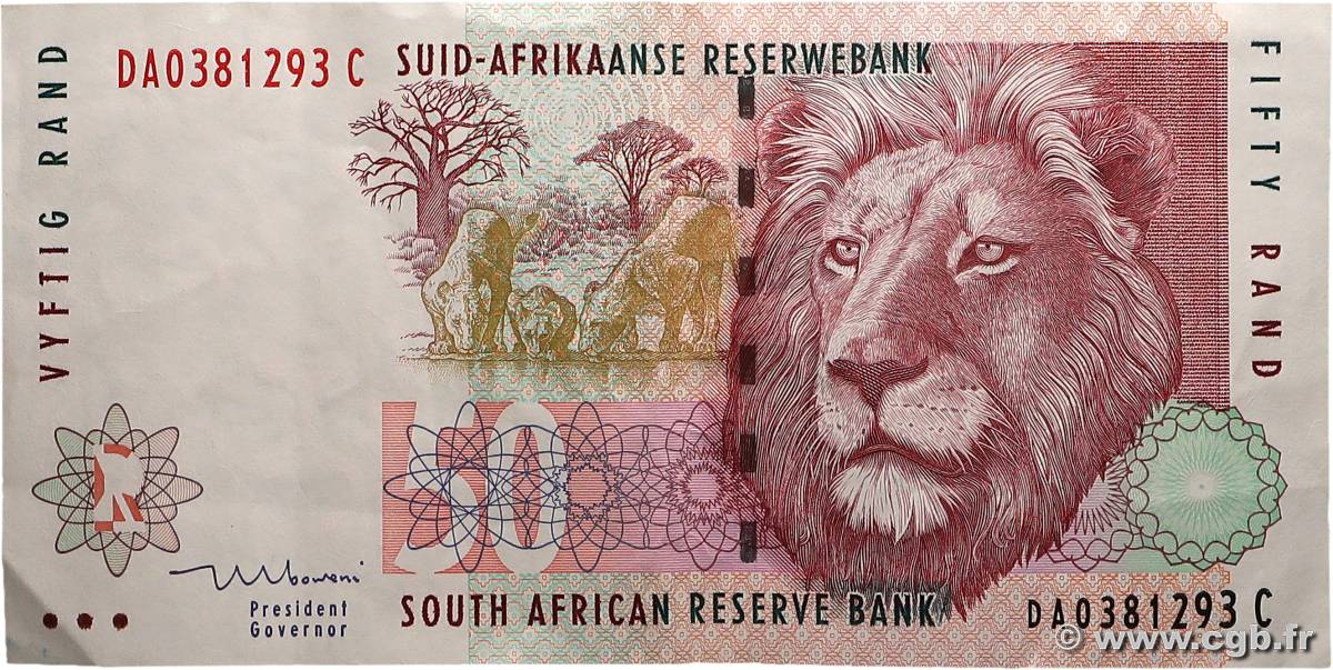 50 Rand SüDAFRIKA  2005 P.130a fVZ