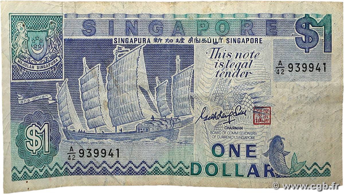 1 Dollar SINGAPOUR  1987 P.18a TB