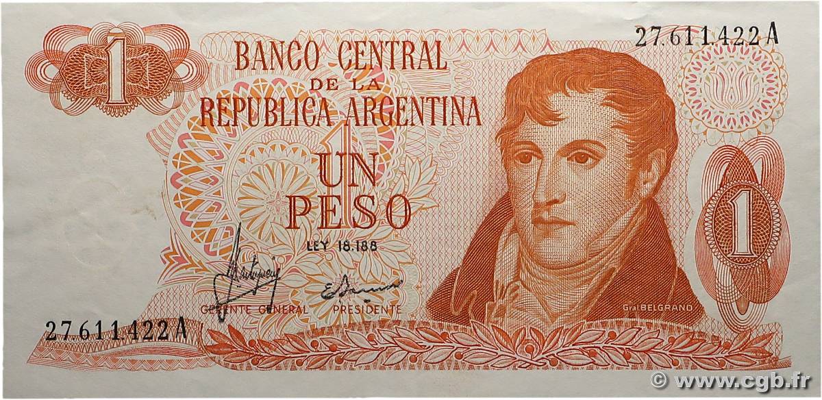1 Peso ARGENTINE  1970 P.287 SUP+