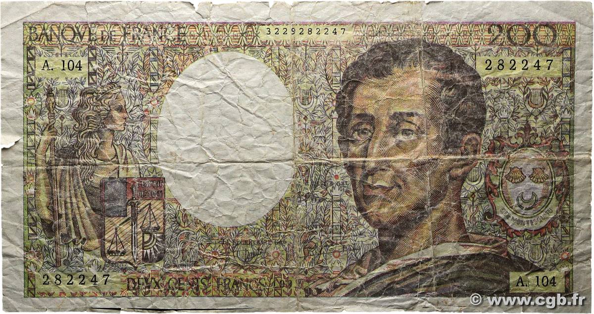 200 Francs MONTESQUIEU Faux FRANCE  1992 F.70.12ax B