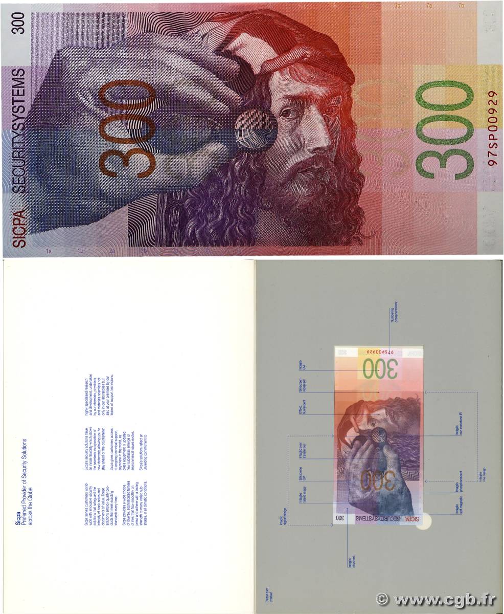 300 (Durer) Test Note SUISSE  2000 P.- NEUF