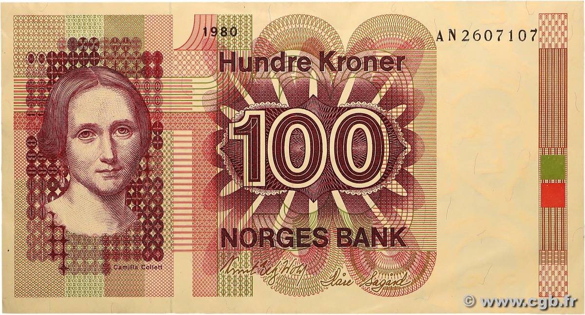 100 Kroner NORVÈGE  1980 P.41b TTB+