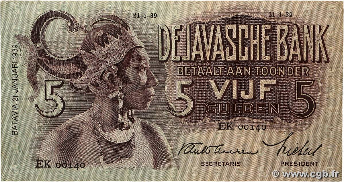 5 Gulden INDES NEERLANDAISES  1939 P.078b TTB