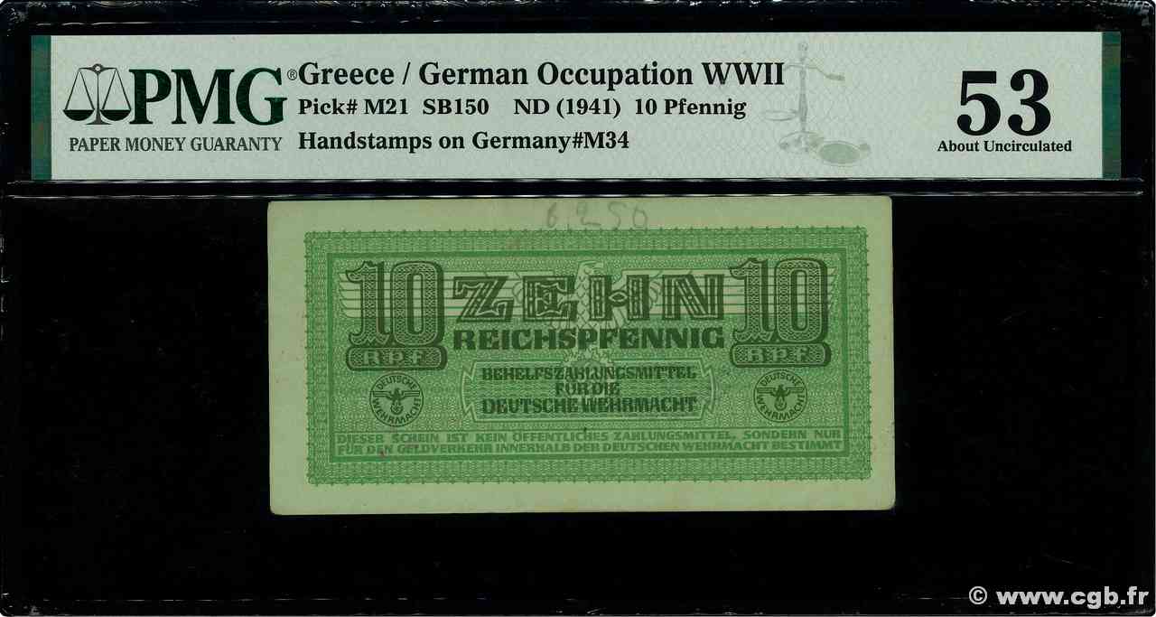 10 Pfennig GRECIA  1941 P.M21 SPL+
