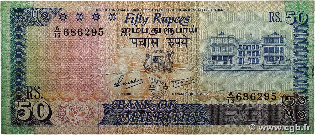 50 Rupees ÎLE MAURICE  1986 P.37a TB
