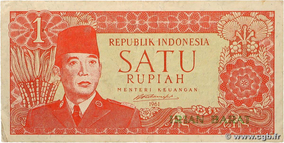 1 Rupiah INDONÉSIE  1963 P.R01 TTB