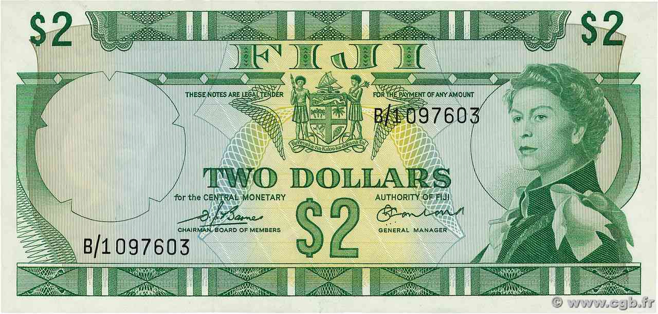 2 Dollars FIDJI  1974 P.072b NEUF