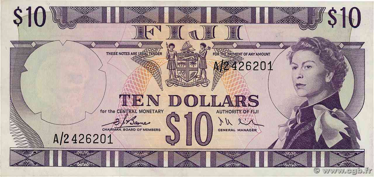 10 Dollars FIDJI  1974 P.074a NEUF