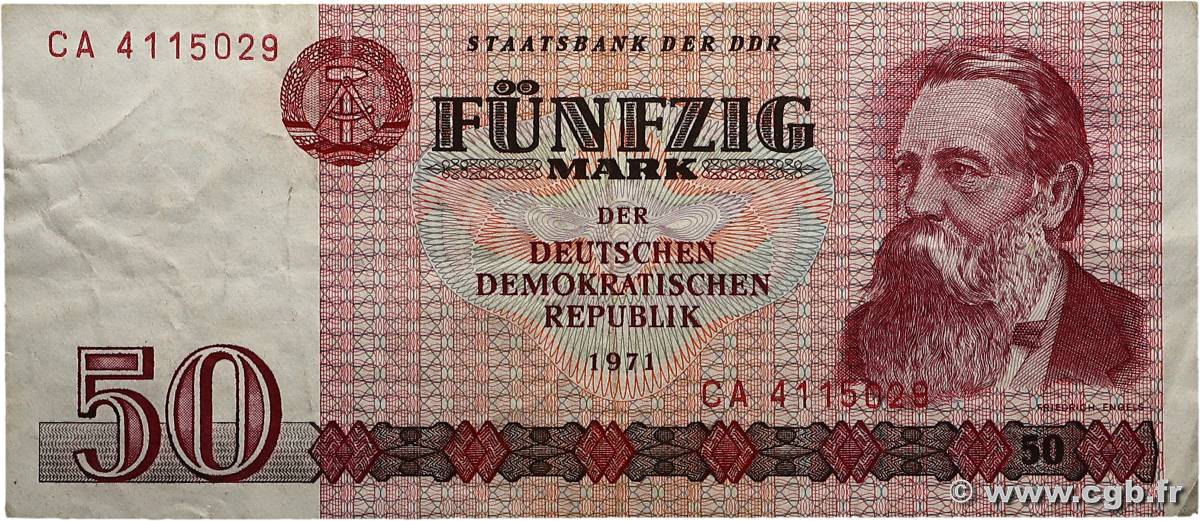 50 Mark ALLEMAGNE RÉPUBLIQUE DÉMOCRATIQUE  1971 P.30a TTB
