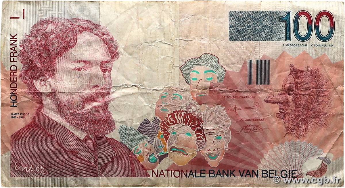 100 Francs BELGIQUE  1995 P.147 TB