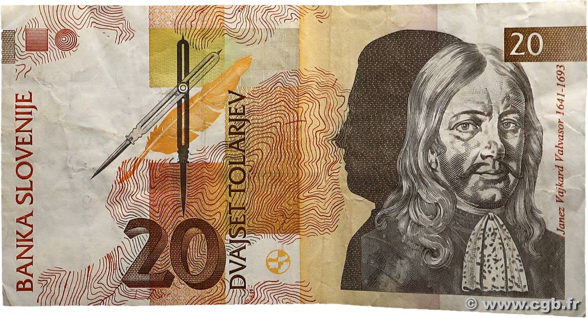 20 Tolarjev SLOVÉNIE  1992 P.12a TTB