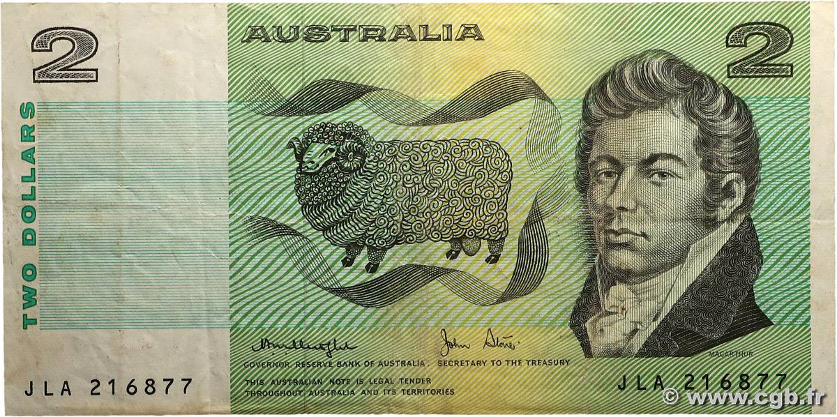 2 Dollars AUSTRALIE  1985 P.43c TB