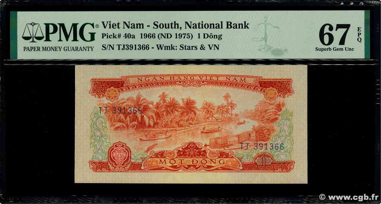 1 Dong VIET NAM SUD  1966 P.40a NEUF