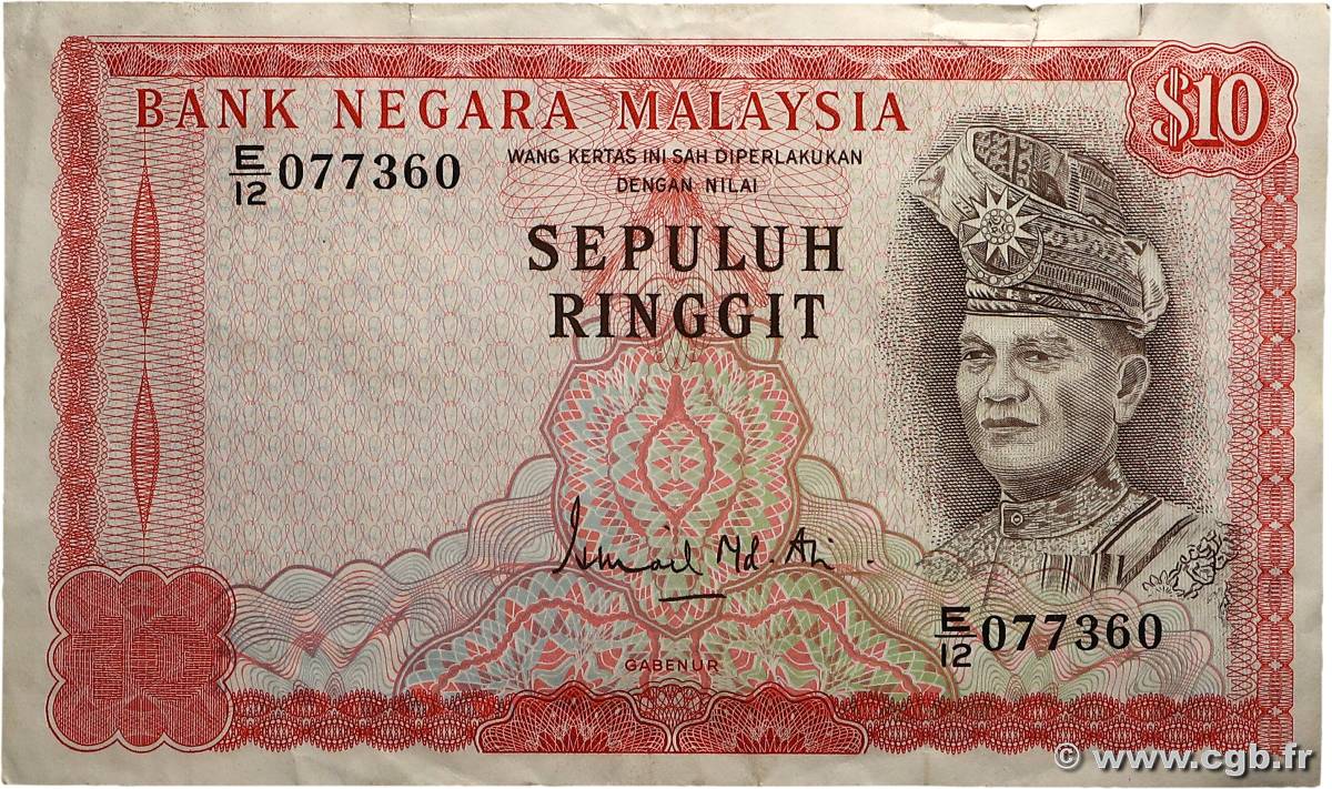 10 Ringgit MALAISIE  1976 P.15 TTB+