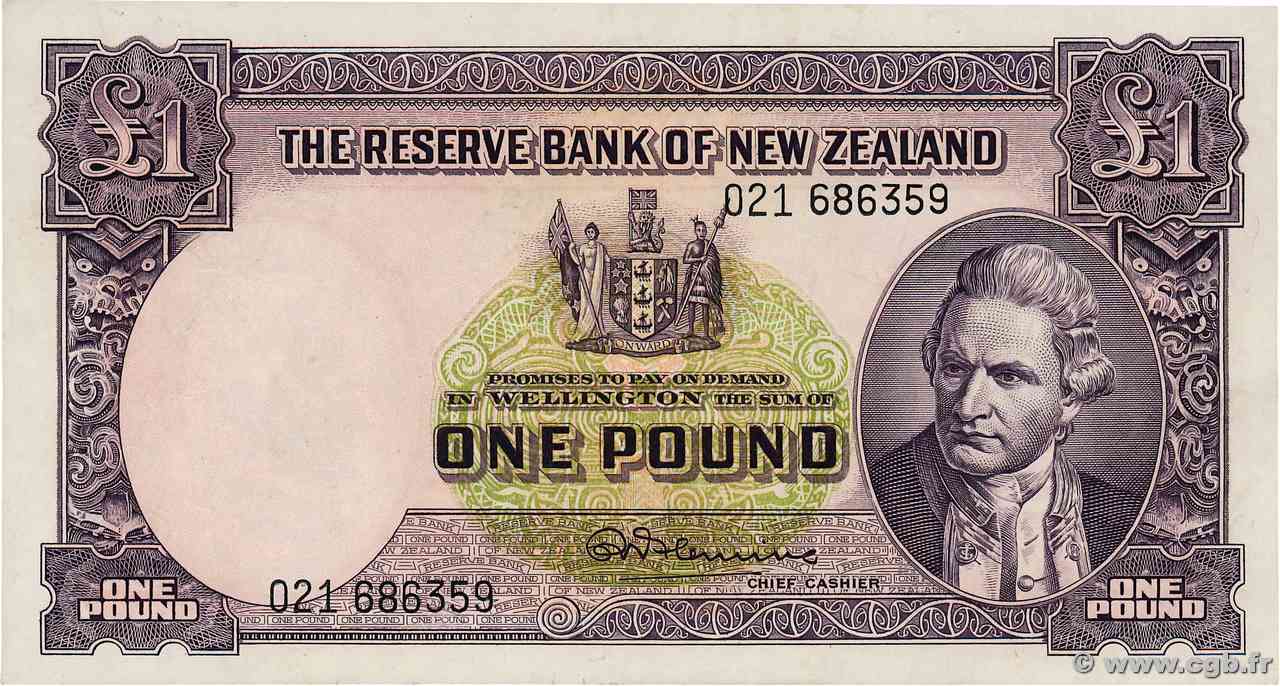1 Pound NOUVELLE-ZÉLANDE  1956 P.159c SPL