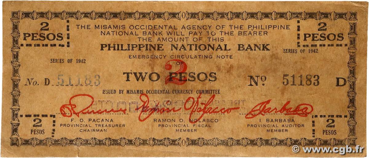 2 Pesos PHILIPPINES  1942 PS.577 SUP