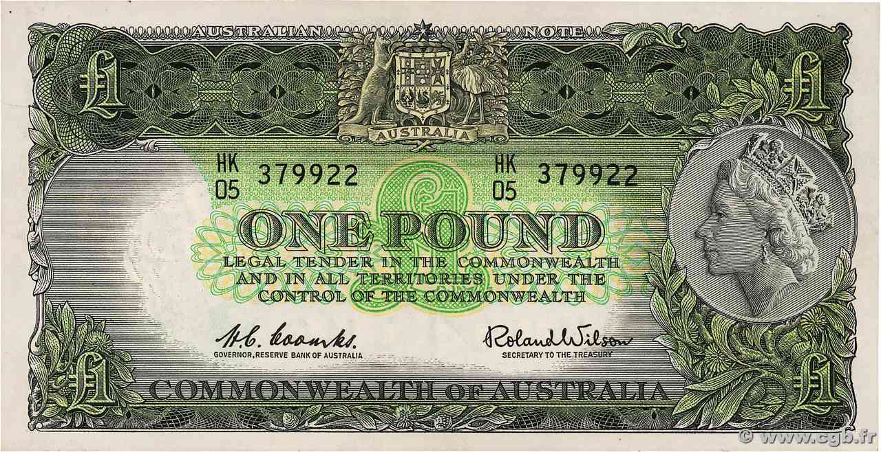 1 Pound AUSTRALIE  1961 P.34a SPL