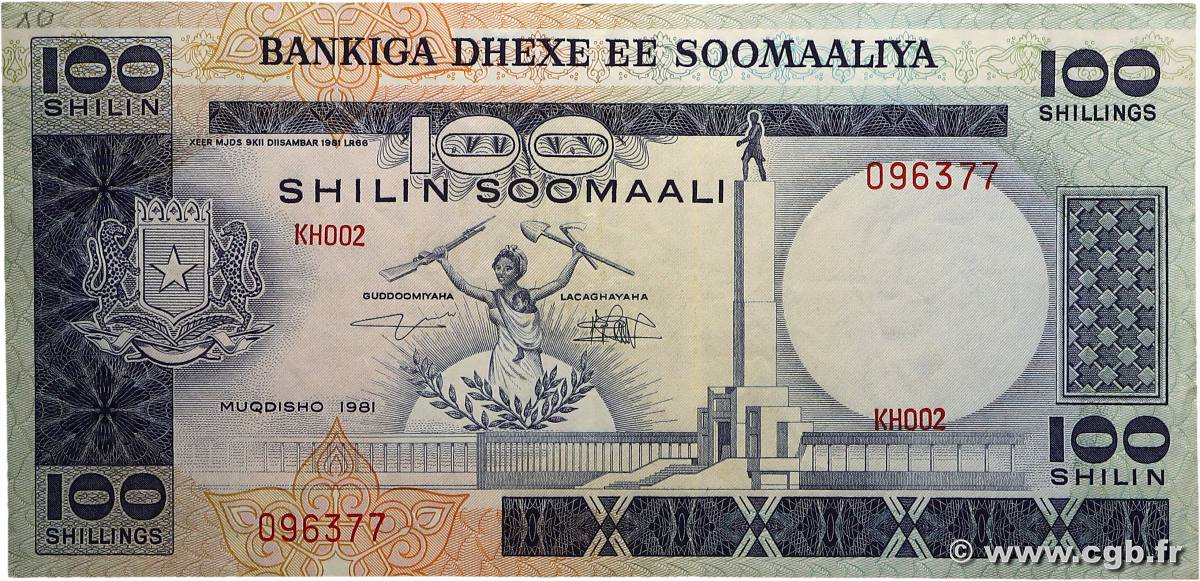 100 Shilin SOMALIE RÉPUBLIQUE DÉMOCRATIQUE  1981 P.30 TTB+