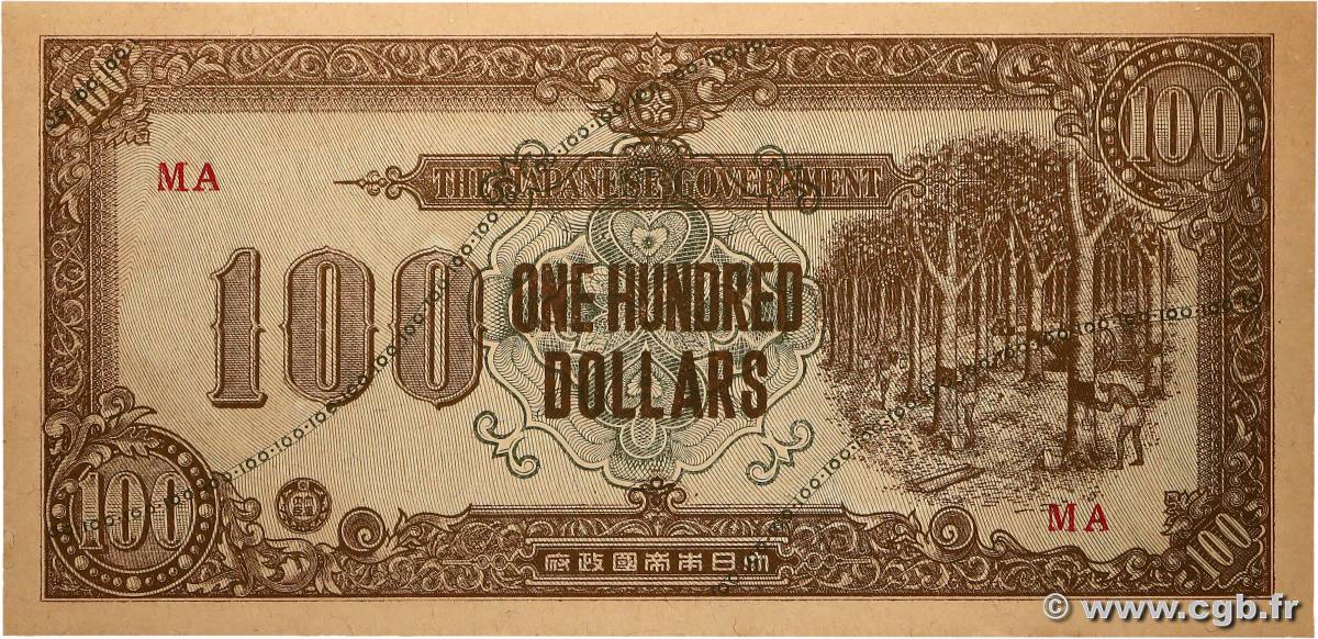 100 Dollars MALAYA  1942 P.M09 FDC