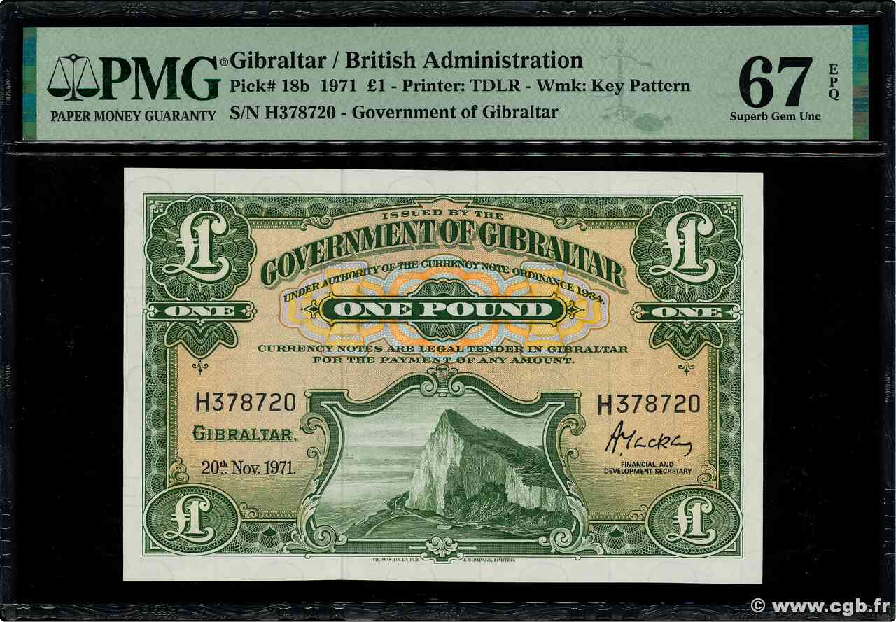 1 Pound GIBRALTAR  1971 P.18b NEUF