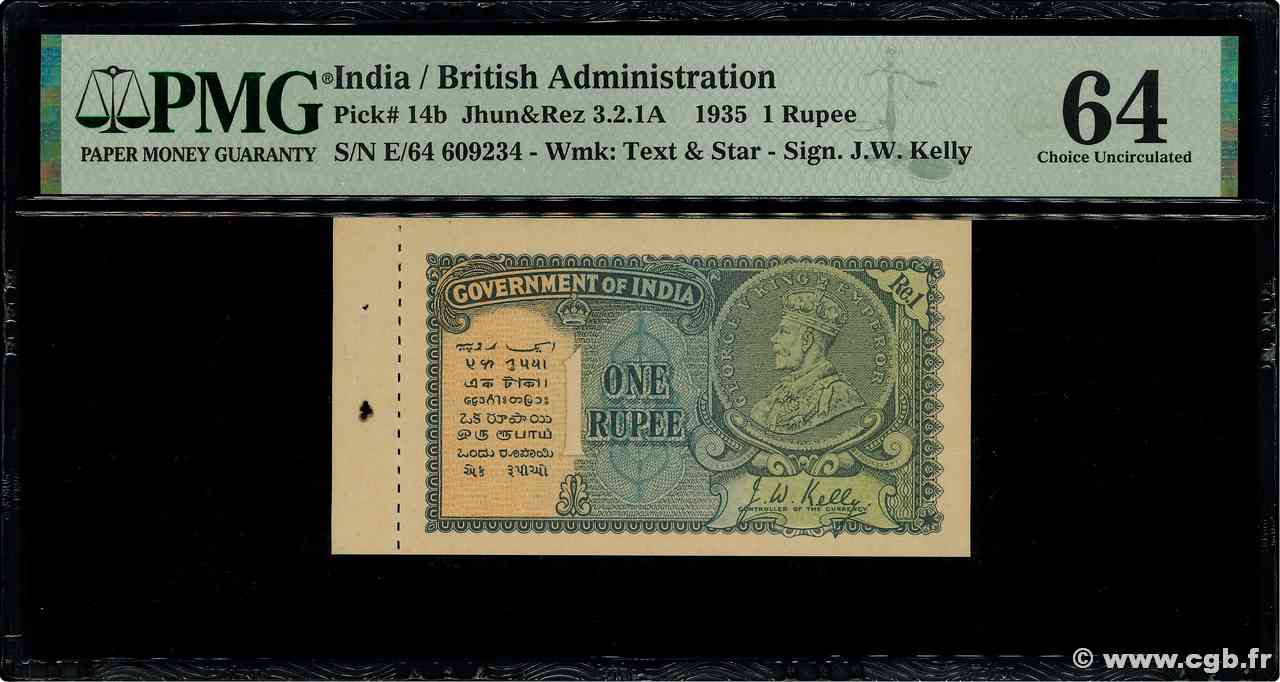 1 Rupee INDIA  1935 P.014b UNC-