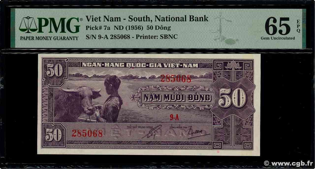 50 Dong VIETNAM DEL SUD  1956 P.07a FDC