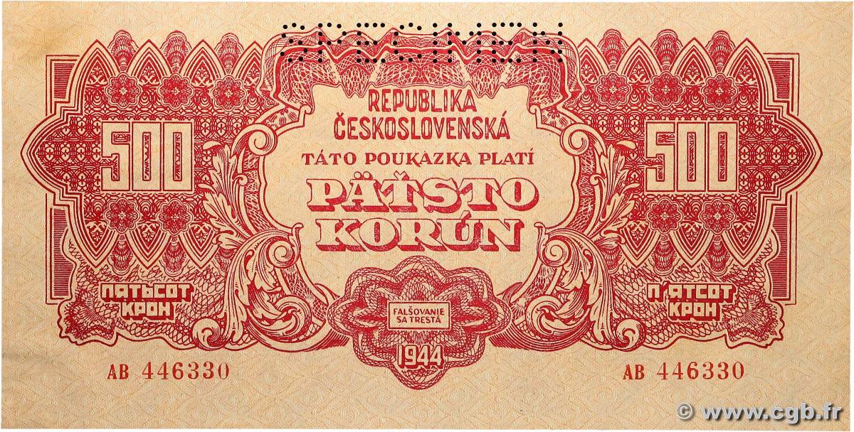 500 Korun Spécimen CZECHOSLOVAKIA  1944 P.049s AU
