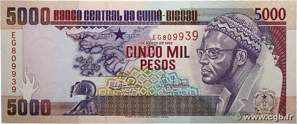 5000 Pesos GUINÉE BISSAU  1993 P.14b NEUF