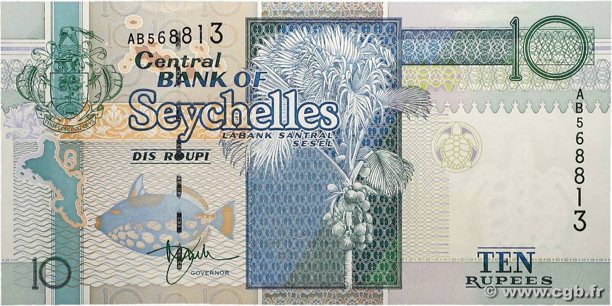 10 Rupees SEYCHELLES  1998 P.36a NEUF