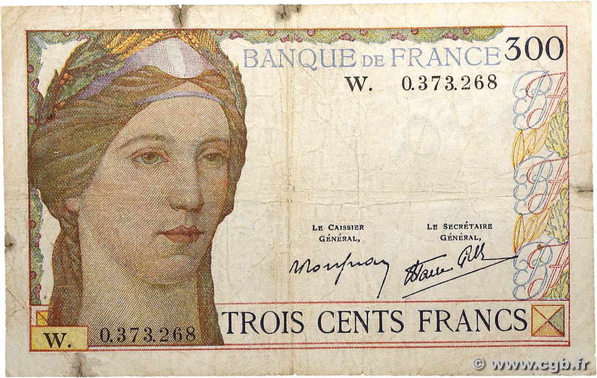300 Francs FRANCE  1938 F.29.02 B