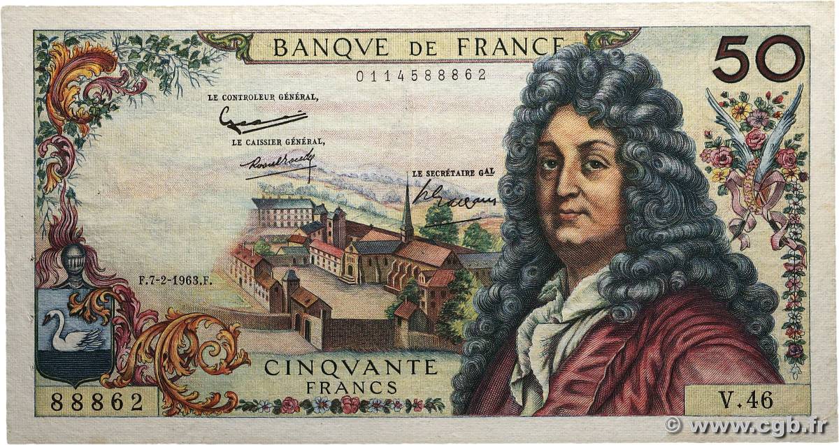 50 Francs RACINE FRANCE  1963 F.64.04 TTB