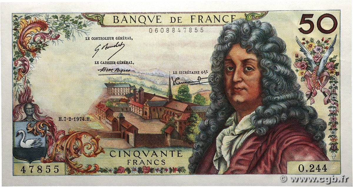 50 Francs RACINE FRANCE  1974 F.64.26 pr.NEUF