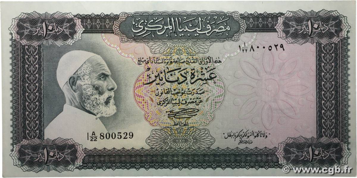10 Dinars LIBYE  1972 P.37b SPL