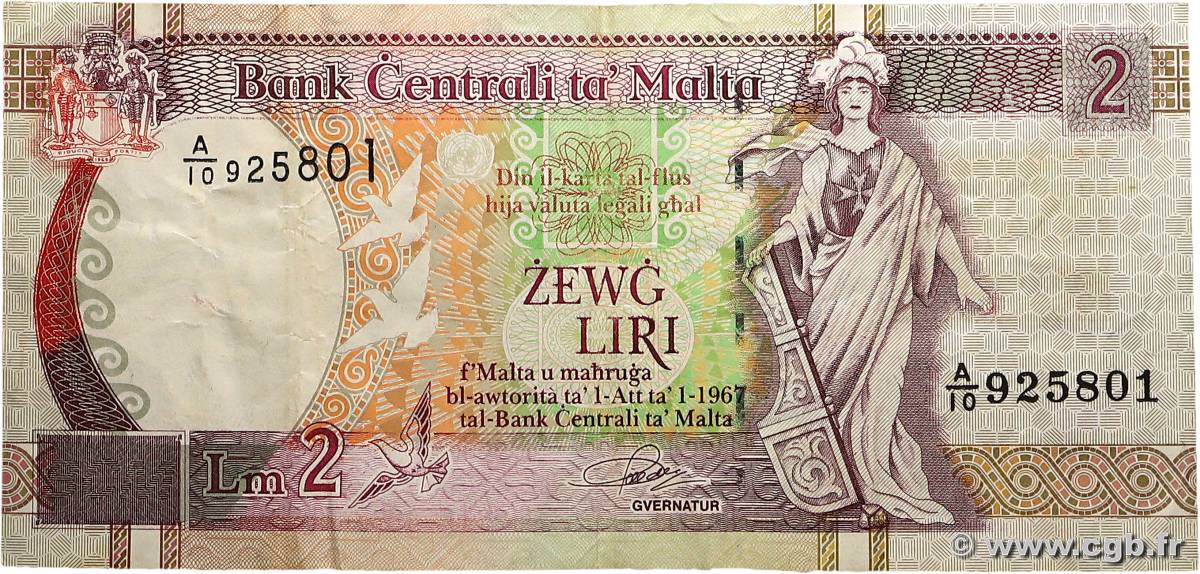 2 Liri MALTE  1989 P.45a TB+
