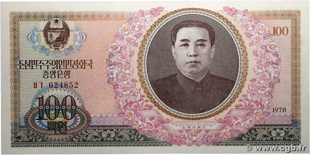 100 Won CORÉE DU NORD  1978 P.22a pr.NEUF