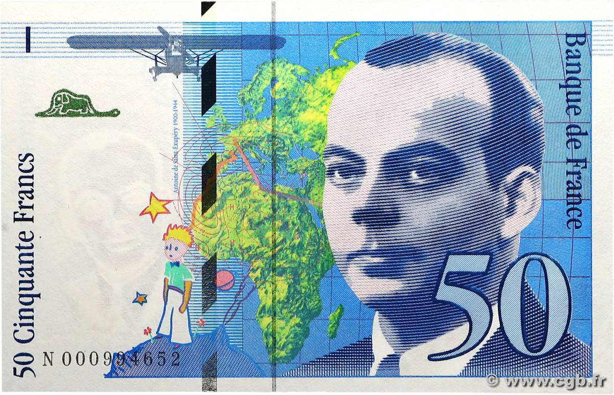 50 Francs SAINT-EXUPÉRY FRANCE  1992 F.72.01aN NEUF